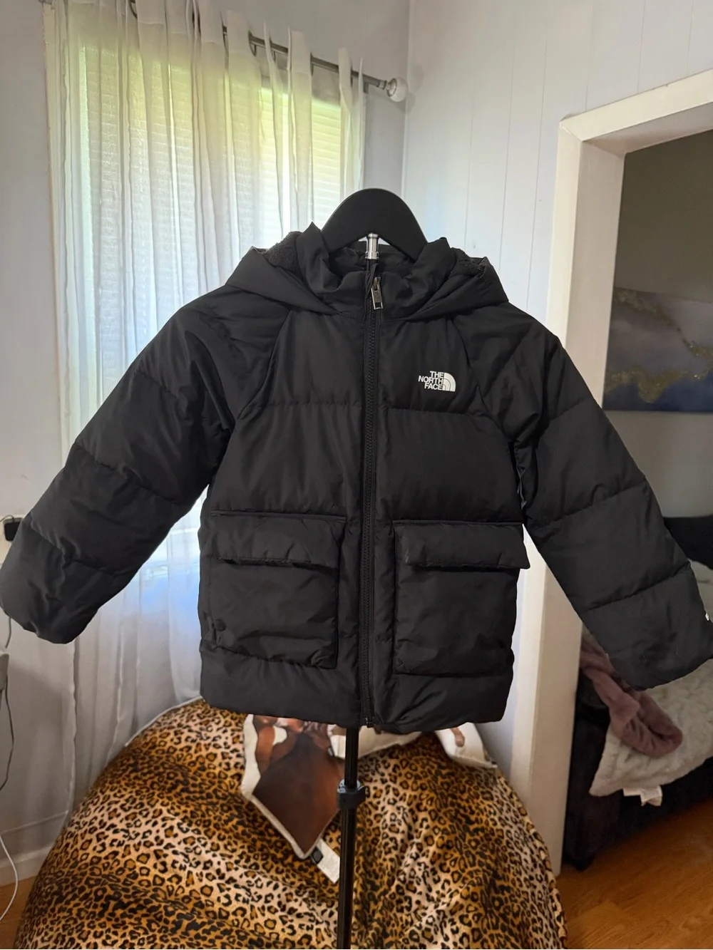 The North Face Kids 600-Fill Down Fleece-Lined Parka Jacket With Hood Size 6